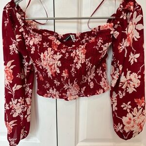 Abercrombie floral crop top size small NWT